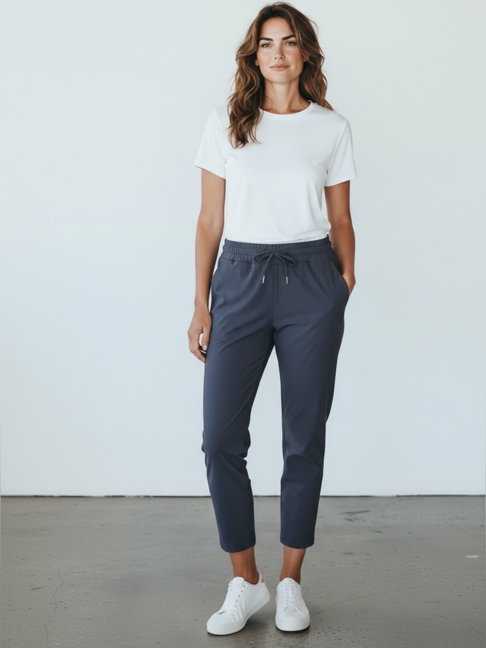 Lululemon On The Fly Pant 28” Melanite Gray Size 8 Like New